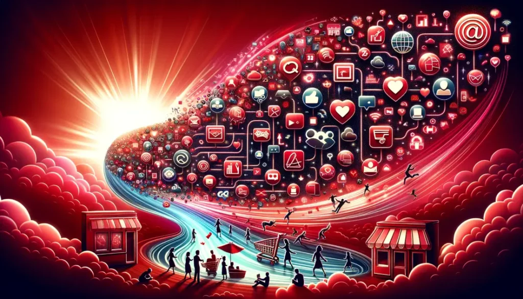  image representing the concept of acquiring customers from social media channels