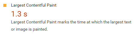 Screenshot of Largest Contentful Paint