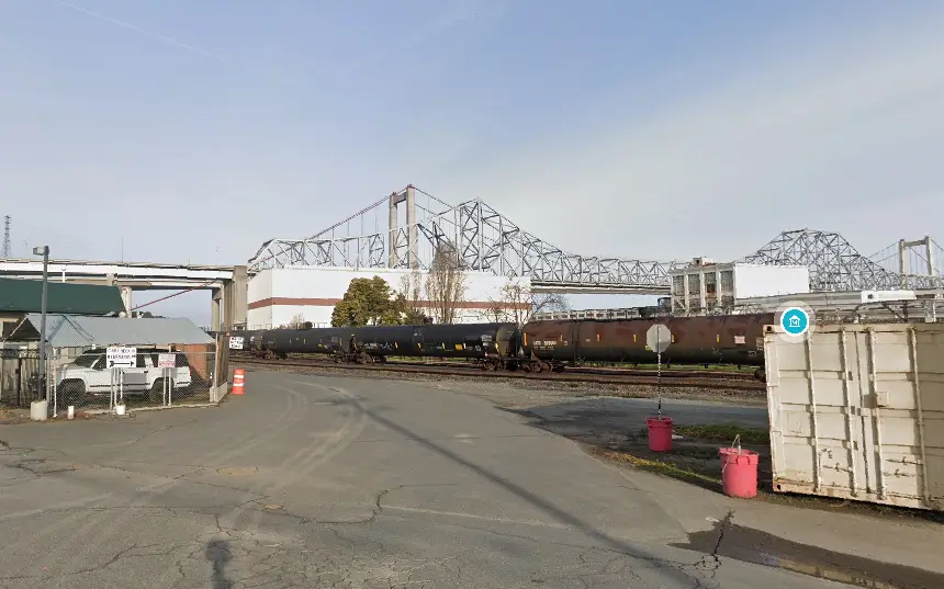 View of Carquinez Bridge from Loring Avenue California